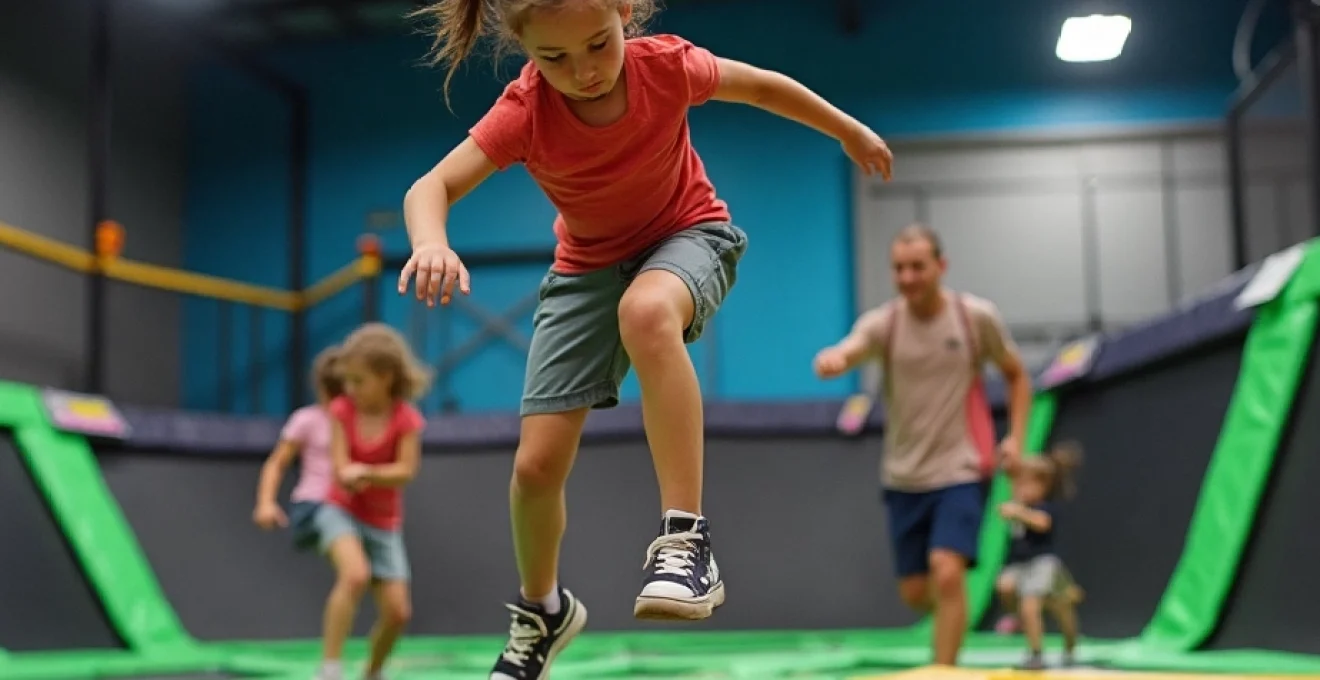 Trampolinpark-spaß